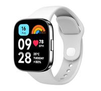 MoKo Bracelet Sport Uniquement Compatible avec Redmi Watch 3 Active, Bracelet de Montre de Remplacement en TPU pour Homme Femme, Blanc