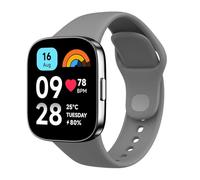 MoKo Bracelet Sport Uniquement Compatible avec Redmi Watch 3 Active, Bracelet de Montre de Remplacement en TPU pour Homme Femme, Gris Foncé