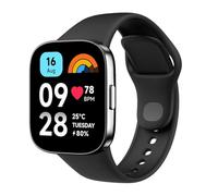 MoKo Bracelet Sport Uniquement Compatible avec Redmi Watch 3 Active, Bracelet de Montre de Remplacement en TPU pour Homme Femme, Noir