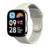 MoKo Bracelet Sport Uniquement Compatible avec Redmi Watch 3 Active, Bracelet de Montre de Remplacement en TPU pour Homme Femme, Ivoire