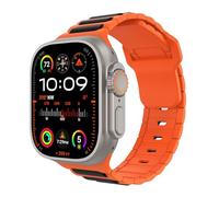 MoKo Bracelets Compatible avec Bracelet Apple Watch Ultra 2/Ultra 49mm 46mm 45mm 44mm 42mm Hommes Femmes,Bracelet de remplacement sportif Silicone pour iWatch SE série 10 9 8 7 6 5 Ultra 2,Nor/Orange