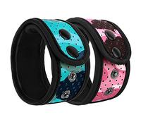 Moko Braclet Sportif de Cheville Réglable pour Fitbit Inspire/Inspire HR, [Lot de 2] Résistant à l'eau à Sueur, Accessoir Tracker d'Activité Fitness pour Fitbit Charge 2/Alta/Alta HR - Bleu + Rose