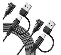 MoKo Câble Chargeur 2 en 1 pour Garmin Watch 2L,Câble de Recharge USB de 1 m pour Garmin Fenix 8 7 7X 6 5/Forerunner 970 965 955 945 570 265 255 165 55/Vivoactive 6 5 4/Instinct/Venu 3 3S/Tactix, Noir