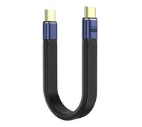 MoKo Câble USB C Court, 13cm Câble USB4 Compatible avec l'Interface Thunderbolt 4/3, Câble USB-C vers USB-C pour Tous Les Appareils USB-C, Supporte OTG,[40Gbps, 240W, 8K à 60Hz],Écran 8K,Bleu+Noir