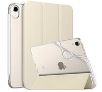 Moko case fit nouvel iPad mini 6 2021 (6e generation 8,3 pouces) Soft TPU Translucent Couverture arriere givree Slim Shell Stand Folio Case pour