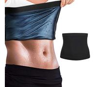 MoKo Ceinture de Sudation, Ceinture Abdominale Amincissante Ajustable, Ceinture Sport Soutien du Dos Homme et Femme pour Fitness Sauna Minceur Fitness Jogging Yoga, Taille L/XL, Noir