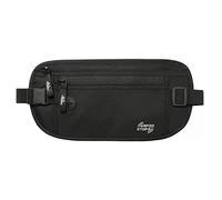 MoKo Ceintures de Voyage, Sac à Bandoulière de Portefeuille de Voyage Caché pour des Hommes et des Femmes,Imperméable avec l'Ouverture d'écouteur - Noir