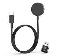 MoKo Chargeur de Type C pour Samsung Galaxy Watch 8/8 Classic/7/Ultra/6/6 Classic/5/5 Pro/4/3/Active2/FE, Station de Recharge Magnétique avec Câble de Recharge de 1 m et Adaptateur USB C vers USB A