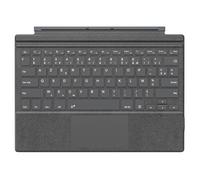 MoKo Clavier Français Compatible avec Microsoft Surface Pro 7 Plus/7/6/5/4/3, Clavier AZERTY Bluetooth Pivot Rotatif Fin, Batterie Lithium Intégrée, Gris Granuleux