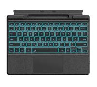 MoKo Clavier tactile pour Microsoft Surface Pro 11/Pro 10/Pro 9/Pro 8/Pro X - 13", clavier Surface Pro sans fil Bluetooth avec pavé tactile, rétroéclairage LED 7 couleurs, porte-stylo, batterie