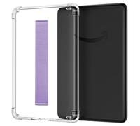 MoKo Coque Compatible avec 6" Liseuses Kindle 11e Génération(Modèle 2024/2022), Étui Protection Mince Flexible TPU avec Dragonne, Housse Transparente Souple Bord de Pare-Chocs Anti-Chute, Taro Violet