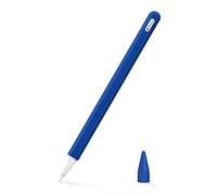 MoKo Coque Compatible avec Apple Pencil Pro/2e Génération, Étui Housse de Protection pour Stylet en Silicone, Cover de Stylet avec Pointes de Rechange et Clip Intégré, Indigo