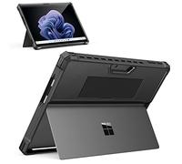 MoKo Coque compatible avec Microsoft Surface Pro 11, Surface Pro 10, Surface Pro 9 13", coque de protection robuste tout-en-un avec dragonne, compatible avec clavier Type Cover - Noir