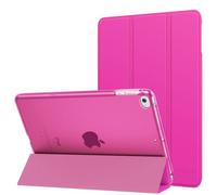 MoKo Coque Compatible avec New iPad Mini (5ème génération) 7.9" 2019/iPad Mini 4 2015, Ultra-Mince et Léger, Demi-Transparent, Couvercle Intelligent avec Réveil/Sommeil Automatique, Rouge Pitaya