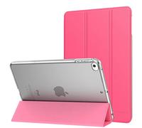 MoKo Coque Compatible avec New iPad Mini (5ème génération) 7.9" 2019/iPad Mini 4 2015, Ultra-Mince et Léger, Demi-Transparent, Couvercle Intelligent avec Réveil/Sommeil Automatique, Pastèque Rouge