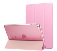 MoKo Coque Compatible avec New iPad Mini (5ème génération) 7.9" 2019/iPad Mini 4 2015, Ultra-Mince et Léger, Demi-Transparent, Couvercle Intelligent avec Réveil/Sommeil Automatique, Bouquet Rose