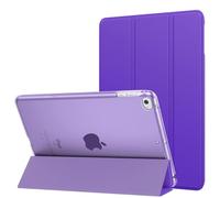 MoKo Coque Compatible avec New iPad Mini (5ème génération) 7.9" 2019/iPad Mini 4 2015, Ultra-Mince et Léger, Demi-Transparent, Couvercle Intelligent avec Réveil/Sommeil Automatique, Violet Foncé