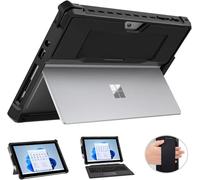 MoKo Coque Compatible avec Surface Go 3 2021 / Surface Go 2 2020 / Surface Go 2018, Étui de Protection Tout-en-Un avec Porte-Stylo, Bracelet Compatible avec Clavier QWERTY de Type Couverture - Noir