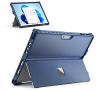 MoKo Coque Compatible avec Surface Pro 7 Plus 2021/Surface Pro7 2019/Pro 6/Pro 5/4/LTE, Étui de Protection en PC + TPU Robuste Tout-en-Un avec Coque de Support Compatible avec Clavier, Bleu