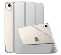 MoKo Coque Compatible New iPad Mini 7(A17 Pro) 2024, Etui pour iPad Mini 6ème Gén 2021 (8,3 Pouces), Étui pour iPad Mini 6, Housse Arrière Translucide en TPU Souple pour iPad Mini 7, Argent