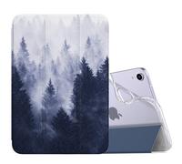 MoKo Coque Compatible New iPad Mini 7(A17 Pro) 2024, Etui pour iPad Mini 6ème Gén 2021 (8,3 Pouces), Étui pour iPad Mini 6, Housse Arrière Translucide en TPU Souple pour iPad Mini 7, Forêt Grise