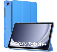 MoKo Coque de Protection Compatible avec Samsung Galaxy Tab A9+/A9 Plus 11 Pouces 2023, Étui à Trois Volets Protecteur avec Support Ultra-Mince Léger pour Galaxy Tab A9+ 2023, Vague Bleue
