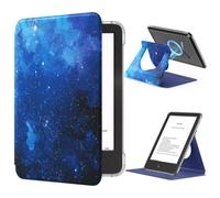 MoKo Coque Pivotante à 360° pour 6" Liseuse Ebook Reader, Étoile Bleue | Étui Transparent, Magnétique Détachable, Réveil/Sommeil Auto, Non Compatible avec TCL Remarkable Kobo