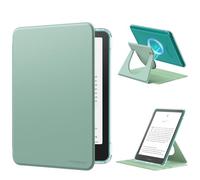 MoKo Coque Pivotante à 360° pour 7" Kindle Paperwhite 12e Gén 2024&Kindle Colorsoft 2024/2025,Étui Protection à Dos Clair Magnétique Détachable avec Support Réglable et Auto Réveil/Sommeil, Agave Vert