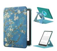 MoKo Coque Pivotante à 360°pour 7" Kindle Paperwhite 12e Gén 2024&Kindle Colorsoft 2024/2025,Étui Protection à Dos Clair Magnétique Détachable&Support Réglable et Auto Réveil/Sommeil, Abricot Épanoui