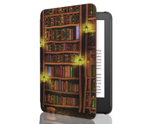 MoKo Coque pour 6" Amazon Kindle 11e Génération 2024/2022,Biblio Rétro