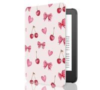 MoKo Coque pour 6" Amazon Kindle 11e Génération 2024/2022, Noeud Cerise