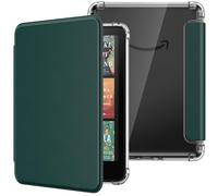 MoKo Coque pour 7" E-Reader 12e Gén 2024/2025 & Colorsoft 2024/2025, Étui de Protection Ultra Clair en TPU Souple et Transparent avec Auto Réveil/Sommeil, Non pour BOOX & Kobo, Vert Nuit