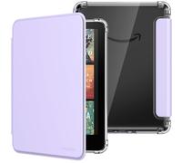 MoKo Coque pour 7" Kindle Paperwhite 12 Gén Modèle 2024 et Kindle Colorsoft Signature Edition 2024, Étui de Protection Ultra Clair en TPU Souple et Transparent avec Auto Réveil/Sommeil, Taro Violet