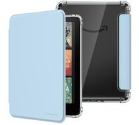 MoKo Coque pour 7" Kindle Paperwhite 12 Gén Modèle 2024 et Kindle Colorsoft Signature Edition 2024, Étui de Protection Ultra Clair en TPU Souple et Transparent avec Auto Réveil/Sommeil, Bleu Ciel