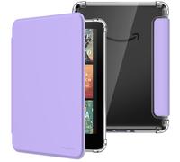 MoKo Coque pour 7" Kindle Paperwhite 12 Gén Modèle 2024 et Kindle Colorsoft Signature Edition 2024, Étui de Protection Ultra Clair en TPU Souple et Transparent avec Auto Réveil/Sommeil, Lilas