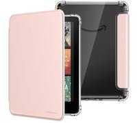 MoKo Coque pour 7" Kindle Paperwhite 12 Gén Modèle 2024 et Kindle Colorsoft Signature Edition 2024, Étui de Protection Ultra Clair en TPU Souple et Transparent avec Auto Réveil/Sommeil, Or Rosé