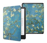 MoKo Étui Compatible avec 7" Kindle Paperwhite 12e Gén 2024&Kindle Colorsoft(1re Gén 2025/2024), Coque de Protection légère en PU avec Auto Wake/Sleep pour Kindle Paperwhite 2024, Abricot Épanoui