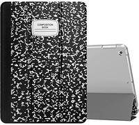 Moko Coque pour iPad 9,7'' 5e/6e génération 2018/2017, Carnet Noir