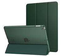 MoKo Étui Compatible avec 2018/2017 iPad 9.7 6th/5th Gen, Etui à Rabat avec Support Ultra-Mince et Léger avec Semi-Transparent Protecteur en Polycarbonate, Vert Nuit