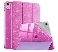 MoKo Coque pour iPad (A16) 11e Génération 11 Pouces 2025/iPad 10e Gén 10,9" 2022, Étui Scintillant, Housse avec Coque Arrière en TPU Transparente Brillante, Auto Réveil/Sommeil, Paillettes Violet
