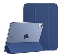 MoKo pour iPad (A16) Case 11e Génération 11 Pouces 2025, iPad 10e Génération Case 10,9 Pouces 2022, Slim Stand Hard PC Translucide Shell Smart Couvercle, Support Tactile ID, Marine Bleu