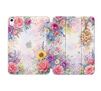 MoKo Coque pour iPad (A16) 11ème/iPad 10ème Gén 2025/2022, Mondes Fleuris