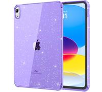 MoKo Coque pour iPad (A16) Case 11e Génération 11 Pouces 2025, iPad 10e Génération 10,9 Pouces 2022 en TPU, Housse Anti-Rayures Ultra Protecteur de Tablette Antichoc,Violet + Paillettes
