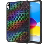 MoKo Coque pour iPad (A16) Case 11e Génération 11 Pouces 2025,iPad 10e Génération 10,9 Pouces 2022 en TPU,Housse Anti-Rayures Ultra Protecteur de Tablette Antichoc,Géométrique Éblouissante