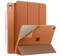 MoKo Coque pour iPad Air 11 Pouces 7e/6e Génération M3/M2 2025/2024, iPad Air 5e/4e Gén 10,9" 2022/2020, Coque Arrière Translucide Givrée TPU, Auto Réveil/Sommeil, Café Foncé