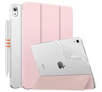 MoKo Coque pour iPad Air 6e Génération 11 Pouces(M2) 2024, iPad Air 5e/4e Gén 10,9" 2022/2020, Coque Arrière Translucide Givrée TPU pour iPad Air 6/5/4 Gén, Étui pour iPad Air, Rose Clair