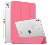 MoKo Coque pour iPad Air 11 Pouces M4/M3/M2 2026/2025/2024, iPad Air 5e/4e Gén 10,9" 2022/2020, Coque Arrière Translucide Givrée TPU Translucide Robuste, Auto Réveil/Sommeil, Pastèque Rouge