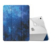 MoKo Coque pour iPad Air 11 Pouces M4/M3/M2 2026/2025/2024, iPad Air 5e/4e Gén 10,9" 2022/2020, Coque Arrière Translucide Givrée TPU Translucide Robuste, Auto Réveil/Sommeil, Étoile Bleue