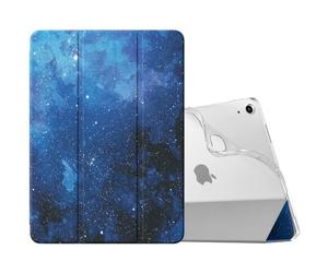 MoKo Coque pour iPad Air 11 Pouces M4/M3/M2 2026/2025/2024, iPad Air 5e/4e Gén 10,9" 2022/2020, Coque Arrière Translucide Givrée TPU Translucide Robuste, Auto Réveil/Sommeil, Étoile Bleue