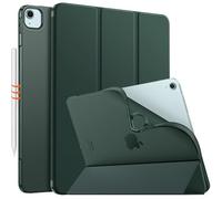 MoKo Coque pour iPad Air 13 Pouces M3 2025/M2 2024, Étui iPad Air 13 Pouces avec Coque Arrière en TPU Givré Translucide Doux, Étui Mince Smart Folio, Auto Réveil/Sommeil, Vert Nuit